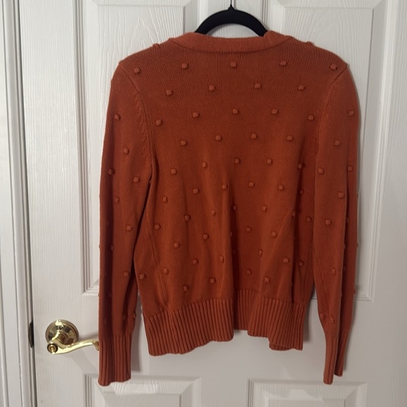 Women's Orange Cardigan Sweater heart N crush medium - Picture 4 of 4